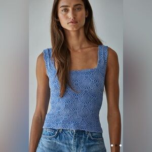 #100 Love Note Seamless Tank - Chambray Blue